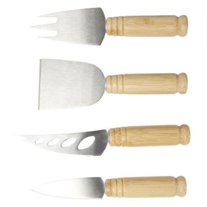 Cheds 4-piece bamboo cheese set