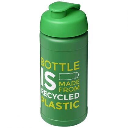 Baseline 500 ml recycled sport bottle with flip lid