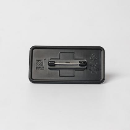 Always Recycled Chalkboard Name Badge – Rectangular Low Window - Safety Pin