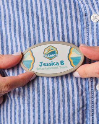 Always Recycled Select Name Badge - Oval - Safety Pin