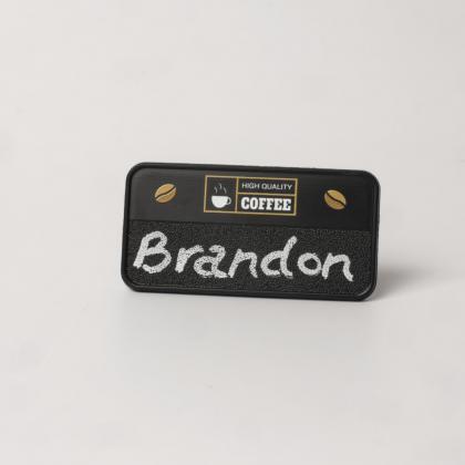 Always Recycled Chalkboard Name Badge – Rectangular Low Window - Combo Clip