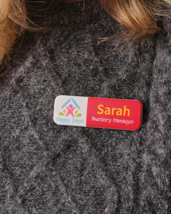 Always Recycled Essential Name Badge - Slim Rectangle - Magnet back