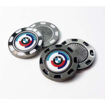 40 MM METAL POKERCHIP WITH REMOVABLE GOLF BALL MARKER
