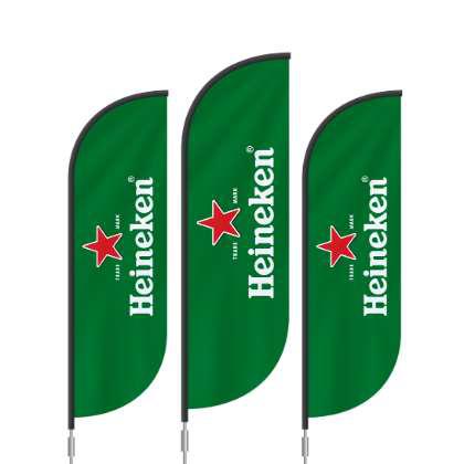 BAT FAN S ADVERTISING FLAG/BANNER WITH GROUND SPIKE 70CM X 300CM