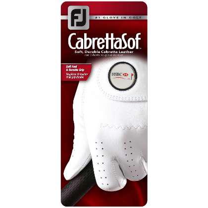 FJ (FOOTJOY) CABRETTASOF GOLF GLOVE WITH REMOVABLE BALL MARKER
