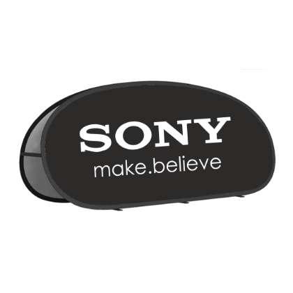OVAL POP-UP ADVERTISING BANNER 120CM X 70CM