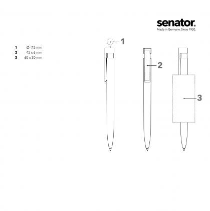 senator® Liberty Soft Touch with metal clip push ball pen