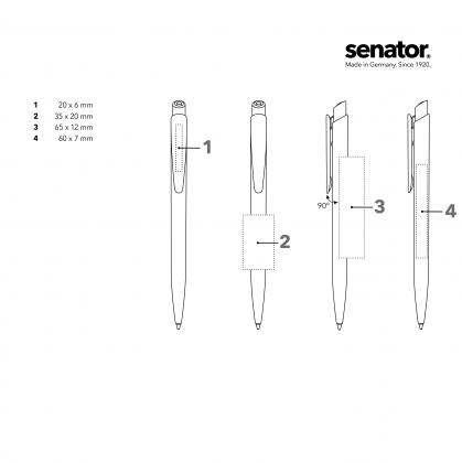 senator® Dart Polished Basic push Ball pen.