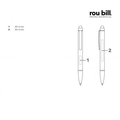 Rou bill® Attract Soft Touch twist Ball Pen with Touch Pad