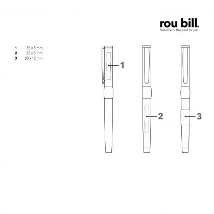 Rou bill® Image White Line Rollerball Pen