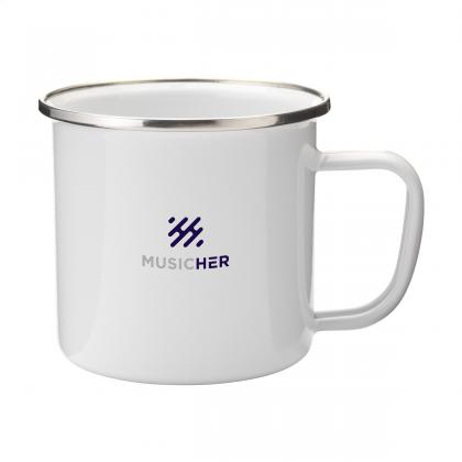 Retro Silver Enamel Mug 350 ml