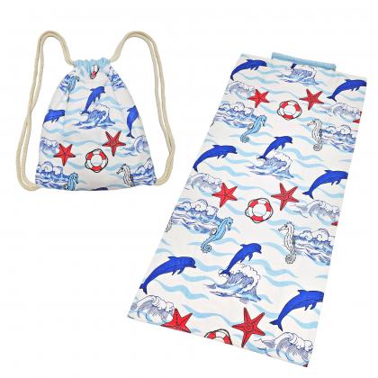 Branded Towel and Drawstring Bag Combo