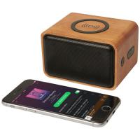 Wooden 3W speaker with wireless charging pad