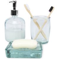 Jabony 3-piece recycled glass bathroom set