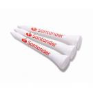 54MM WHITE BAMBOO GOLF TEES PRINTED 2 COLOURS ON THE SHANK
