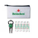 GEO BOTTLE OPENER COTTON CANVAS ZIPPED GOLF BAG SET