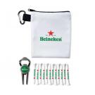 GEO BOTTLE OPENER POLYESTER ZIPPED GOLF BAG SET