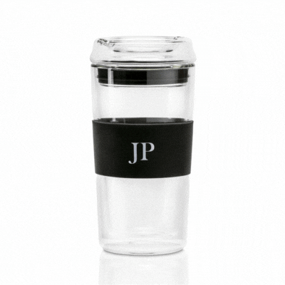 Milan 340ml double walled glass cup