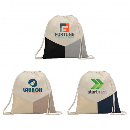 Triad - Multicolour Recycled Cotton Blend Drawstring Bag