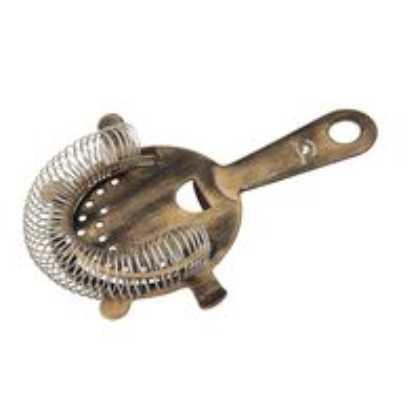Vintage Copper Cocktail Strainer - 4 Prong