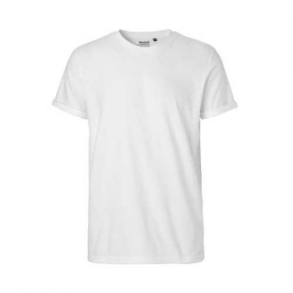 Neutral Fairtrade Organic Mens Roll Up Sleeve T-shirt