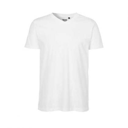 Neutral Fairtrade Organic Mens V-neck T-shirt