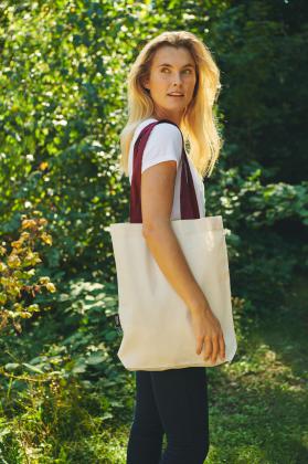 Neutral Fairtrade Organic Twill Bag with Contrast Handles