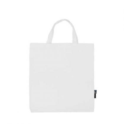 Neutral Fairtrade Organic Shopping Bag W. Short Handles
