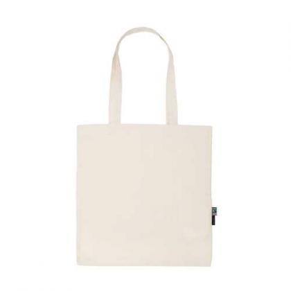 Neutral Fairtrade Organic Shopping Bag w. Long Handles