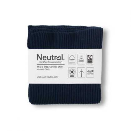 Neutral Fairtrade Organic Rib Knit Kitchen Cloth (Pack of 2 pieces)