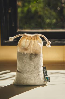 Neutral Fairtrade Organic Cotton Bag w. Drawstrings (Pack of 5 Pieces)