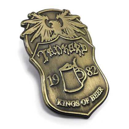 35mm 2 - Tone Sandblasted Pin Badge