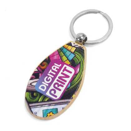 Teardrop Wooden Keyrings - Digitally Printed