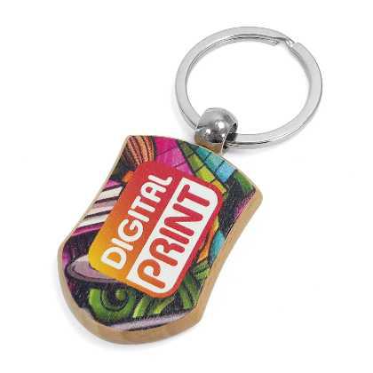 Shield Wooden Keyrings - Digitally Printed