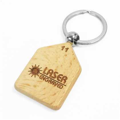 House Wooden Keyrings - Laser Engraved