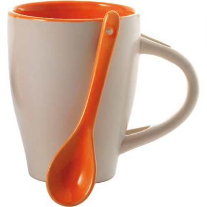 Coffee mug with spoon (300ml) Coffee mug with spoon (300ml)