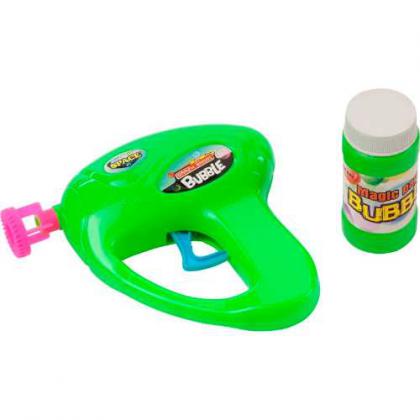 Bubble gun with fluid