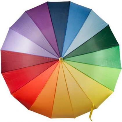 Rainbow polyester umbrella