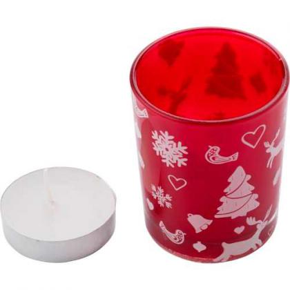 Glass candle holder