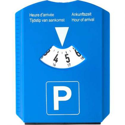Ice scraper parking disc