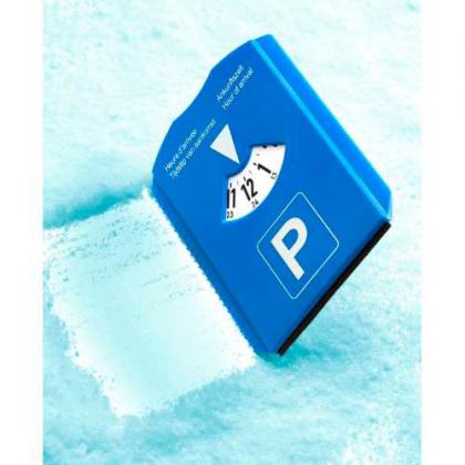 Ice scraper parking disc