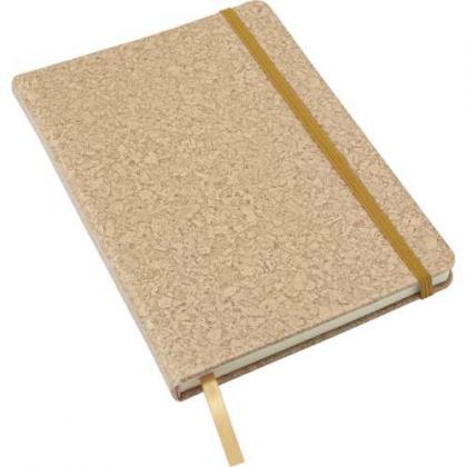 Notebook with cork printed cover (approx. A5)