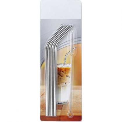 Four drinking straws
