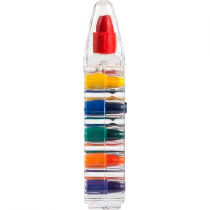 Six wax crayons