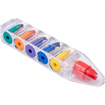 Six wax crayons