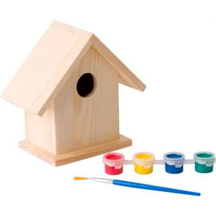 Bird house with painting set