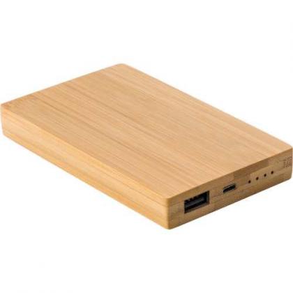 Bamboo power bank. (4000 mAh)