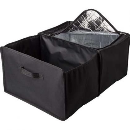 Car organizer with cooler compartment