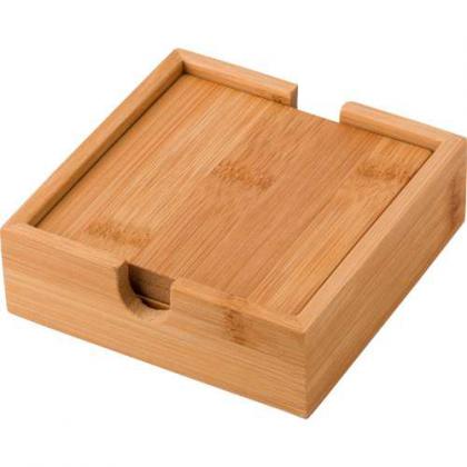 Bamboo coaster set (4pc)