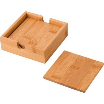 Bamboo coaster set (4pc)
